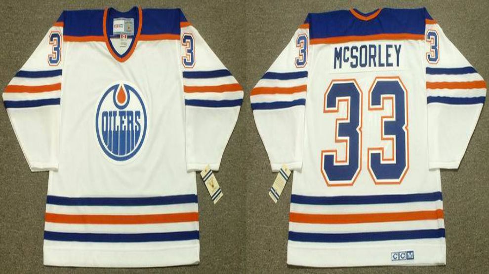 2019 Men Edmonton Oilers #33 Mcsorley White CCM NHL jerseys